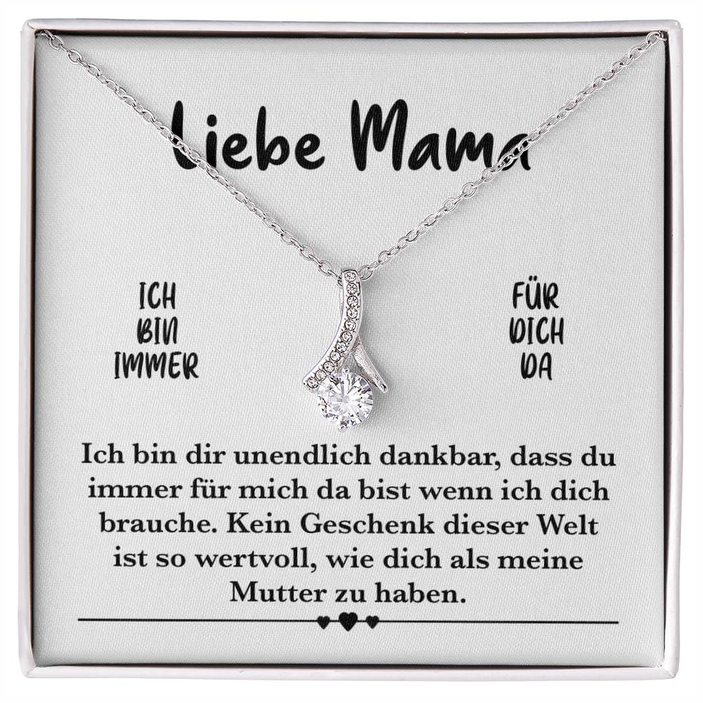 Weißgold Halskette - Geschenk für Mama