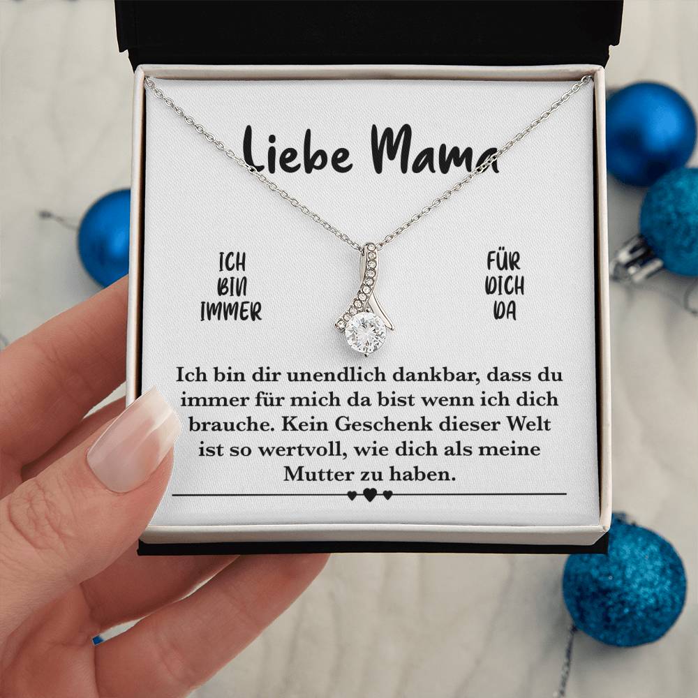 Weißgold Halskette - Geschenk für Mama
