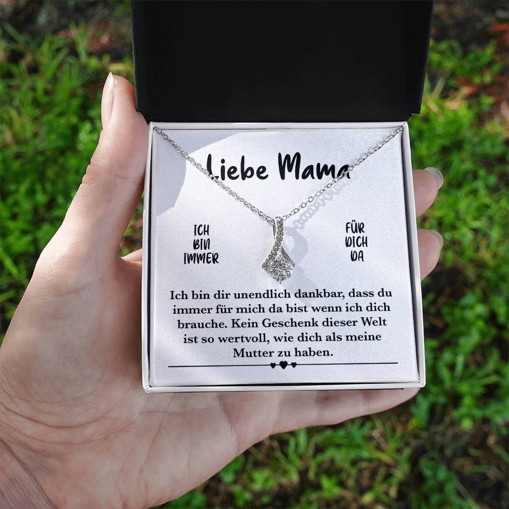 Weißgold Halskette - Geschenk für Mama