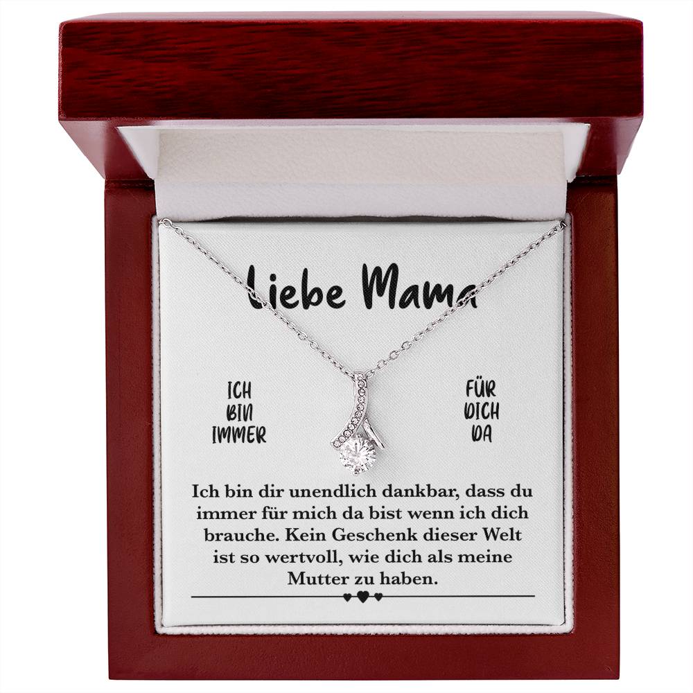 Weißgold Halskette - Geschenk für Mama