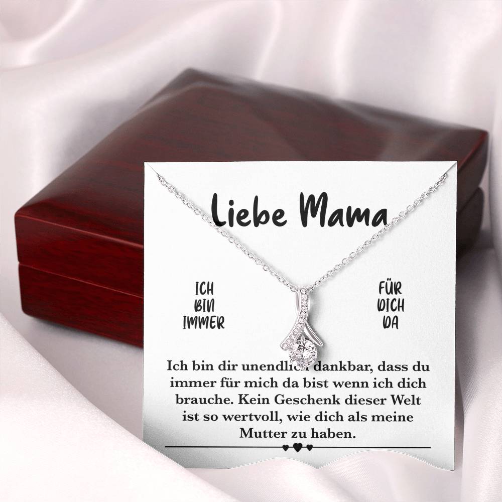 Weißgold Halskette - Geschenk für Mama