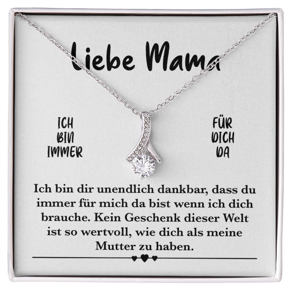 Weißgold Halskette - Geschenk für Mama