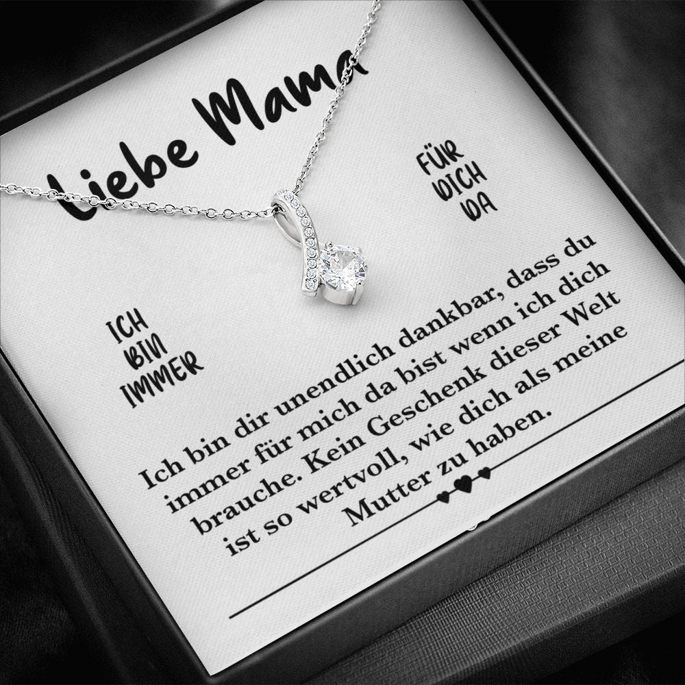 Weißgold Halskette - Geschenk für Mama