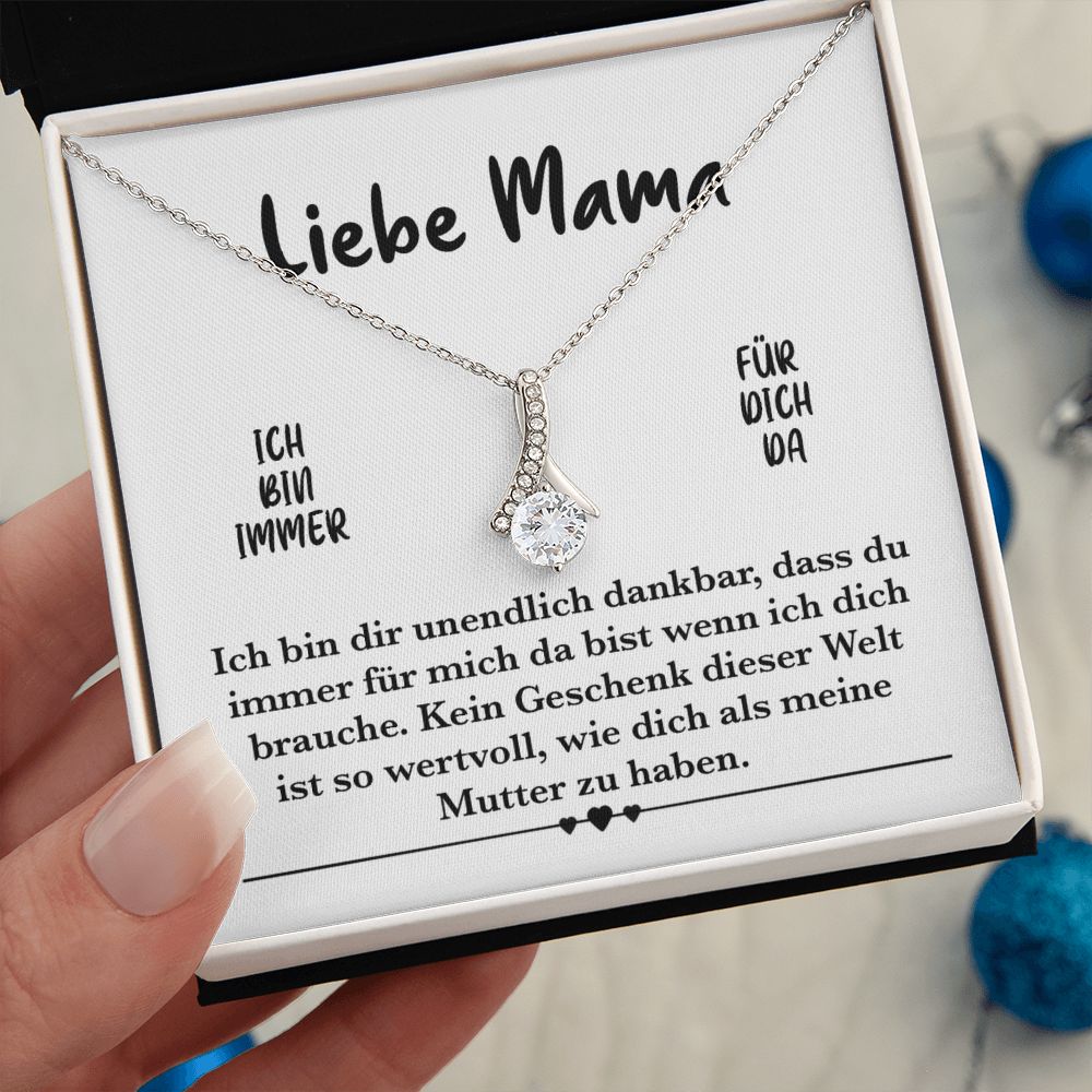 Weißgold Halskette - Geschenk für Mama