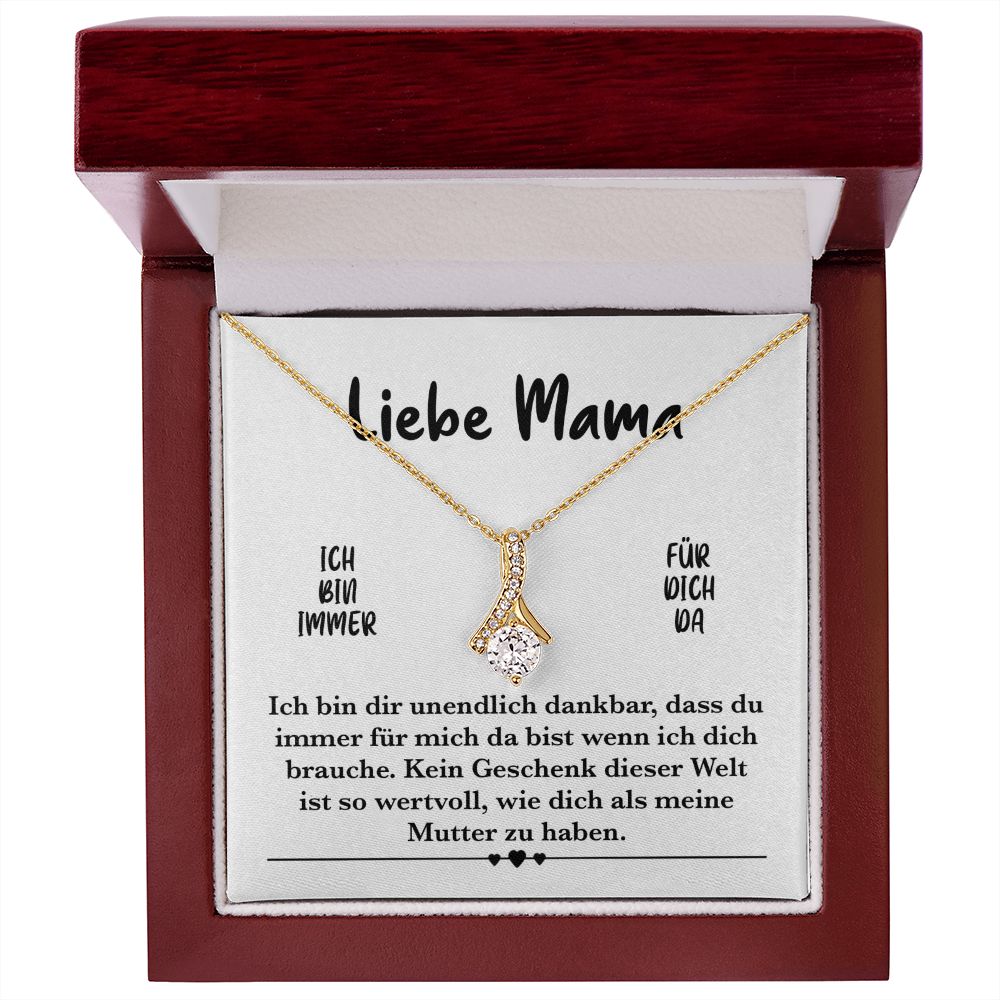 Weißgold Halskette - Geschenk für Mama