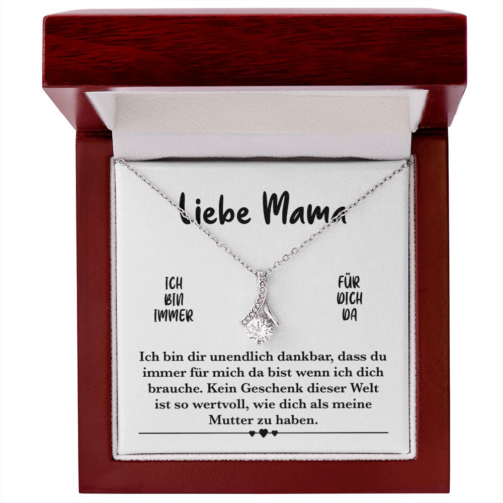 Weißgold Halskette - Geschenk für Mama
