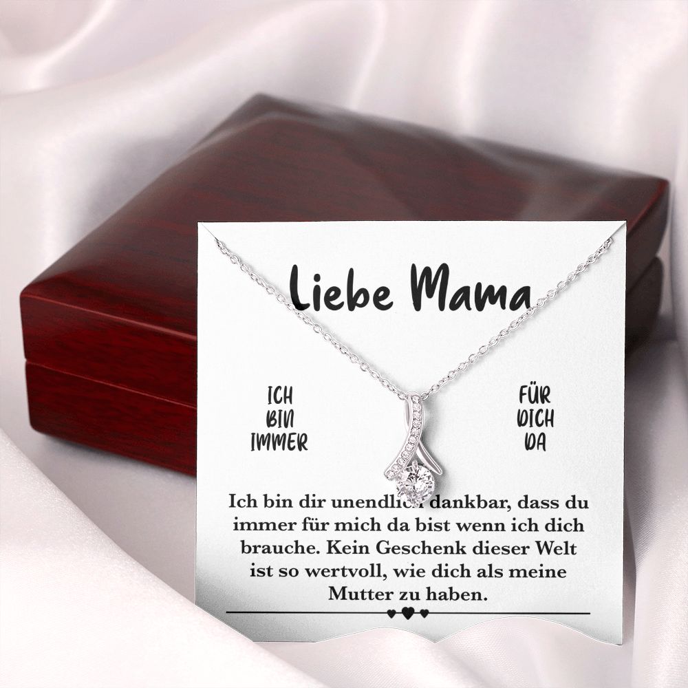 Weißgold Halskette - Geschenk für Mama