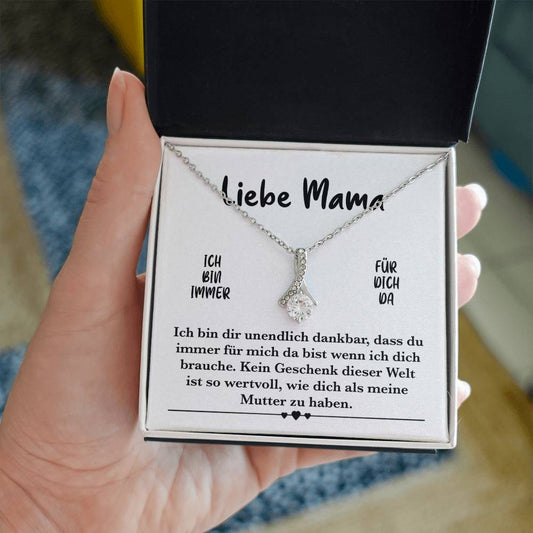 Weißgold Halskette - Geschenk für Mama