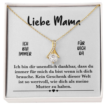 Weißgold Halskette - Geschenk für Mama