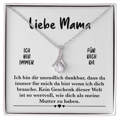 Weißgold Halskette - Geschenk für Mama