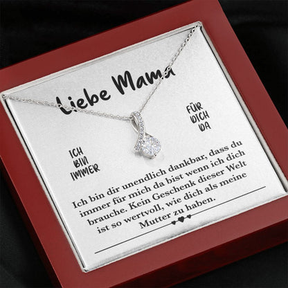 Weißgold Halskette - Geschenk für Mama