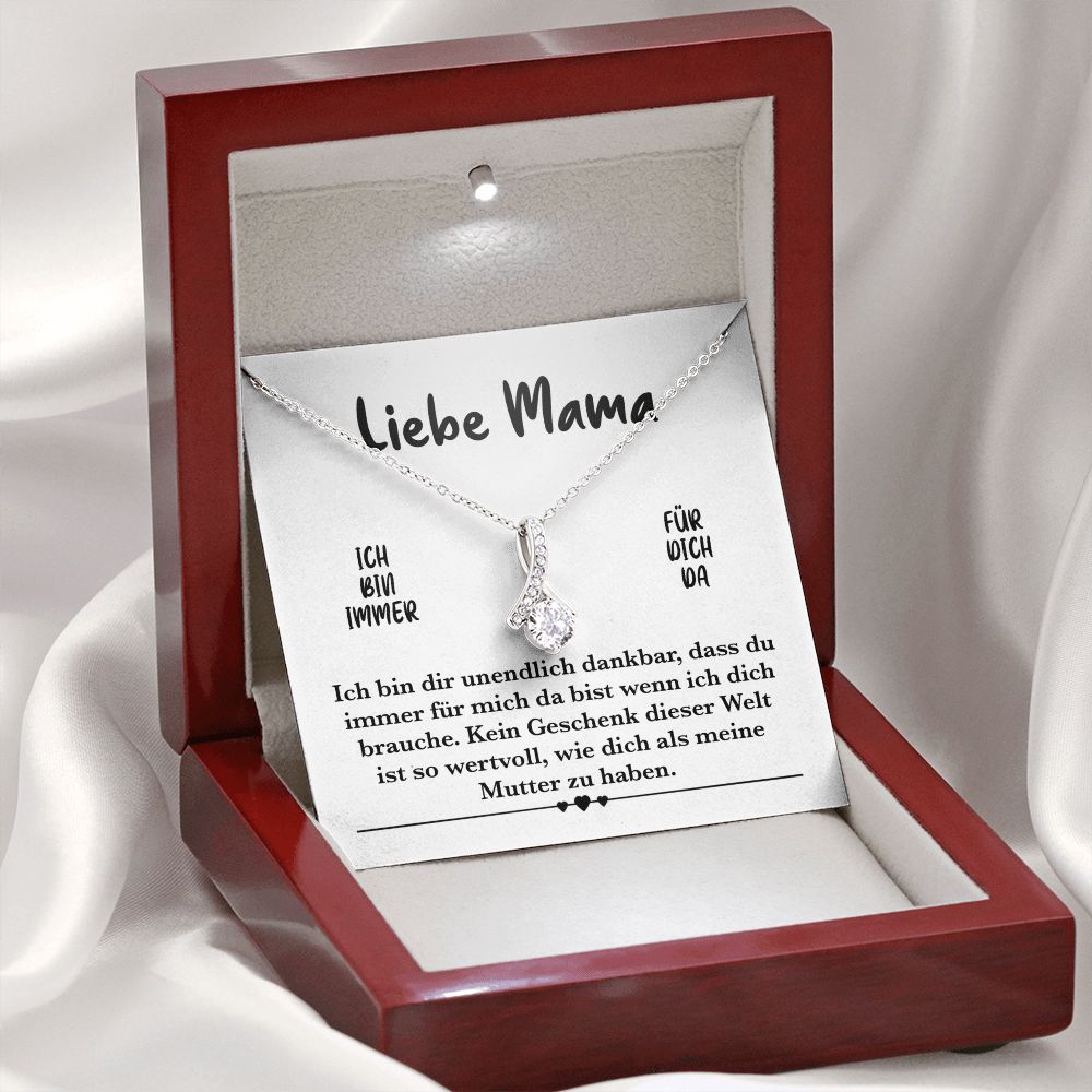 Weißgold Halskette - Geschenk für Mama